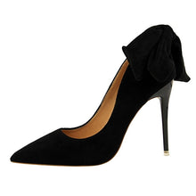 Load image into Gallery viewer, BIGTREE Elegant Crystal Pointed Toe Wedding Shoe Women's Pumps Solid Flock Fashion Buckle Shallow High Heels Shoes for Women