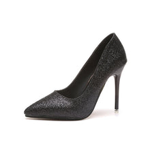 Load image into Gallery viewer, 2019 Spring glitter gold high-heeled shoes pointed with silver fine with women&#39;s shoes bridesmaid wedding shoes Mujer s019